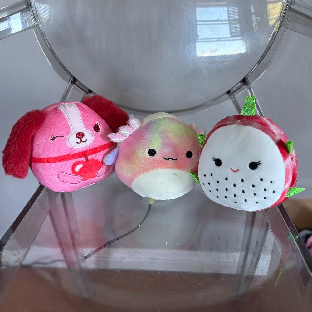 Gently Used-3 Squishmallows, 1 Reversible